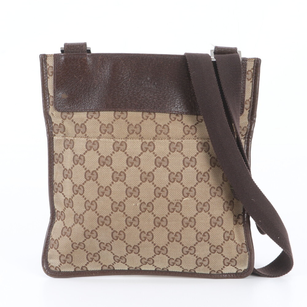 Gucci GG Canvas 27639 Leather Shoulder Bag Messenger Tote for Men